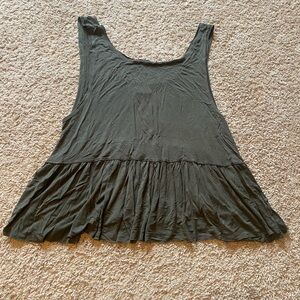 Sleeveless Flowy Top - Dark Green